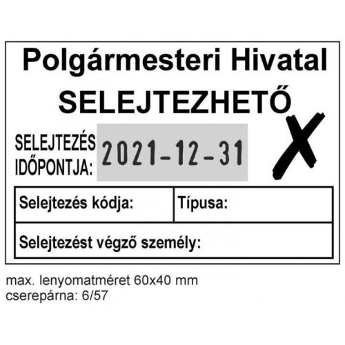 Trodat Professional 5470 Fémházas Dátumbélyegző ( 60 X 40 Mm ) Lenyomattal