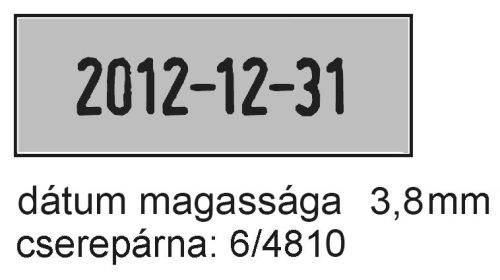 Trodat 4810 lenyomat – ISO formátum (YYYY-MM-DD)