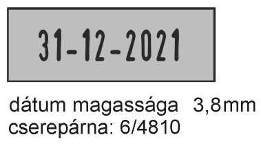 Trodat 4810 lenyomat – európai formátum (DD-MM-YYYY)