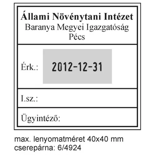 Trodat 4724 Dátumbélyegző ( 40 X 40 Mm) Lenyomattal