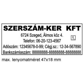 Trodat 4912 bélyegzőhöz való szöveglemez