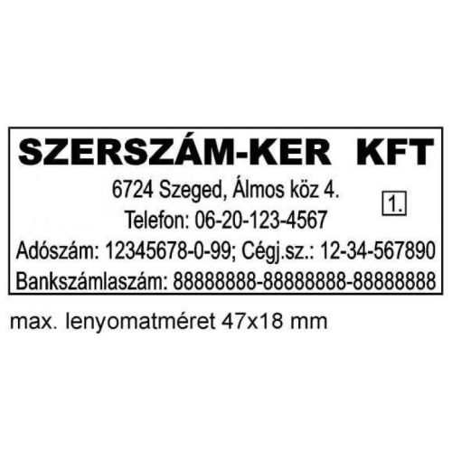 Trodat 4912 bélyegzőhöz való szöveglemez