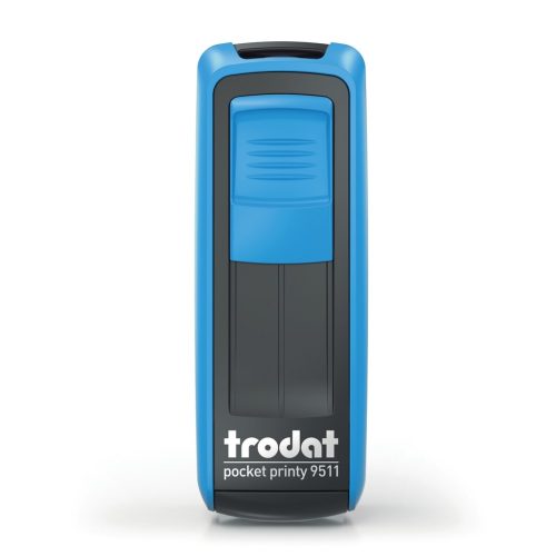 Trodat 9511 Ecoblack-Blue zsebbélyegző – elölnézet, zárt állapot	