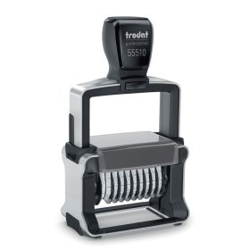   Trodat Professional 55510/Pl ( 56 X 33 Mm ) Fémházas Számozóbélyegző (10 Szám) Lenyomattal