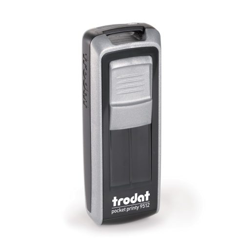 Trodat 9512 Ecoblack–Silver bélyegző zárt állapotban	