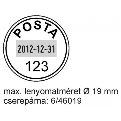 Trodat 46119 Kör Dátumbélyegző (Ø 19 Mm) Lenyomattal