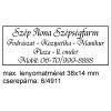 Trodat 4911 bélyegző lenyomat minta – 38×14 mm, 4 soros szöveg