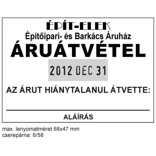 Trodat Professional 5480 Fémházas Dátumbélyegző ( 68 X 47 Mm ) Lenyomattal